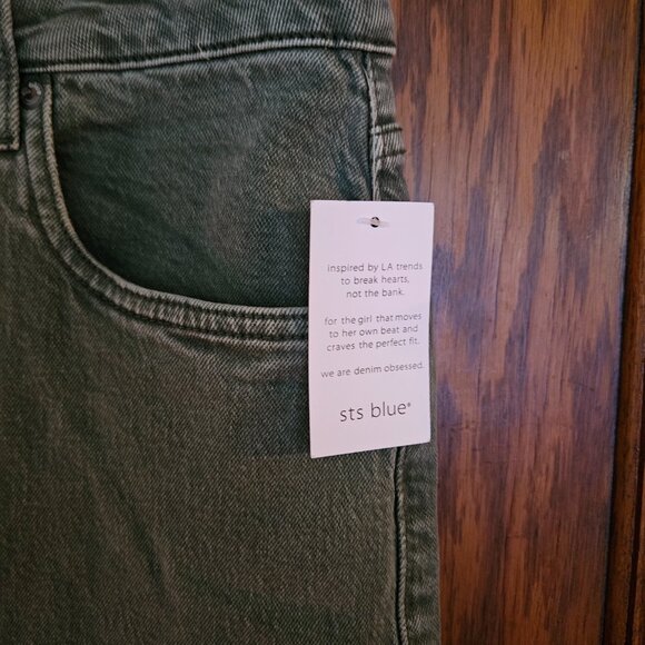 Sts Blue Maddie Maxi Skirt Womens Size 26 green Front Slit Stretch Side Pocket - Picture 5 of 13